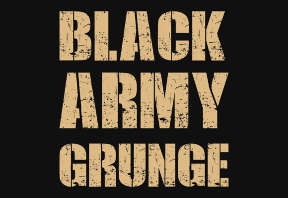 Black Army Grunge: The Daring Display Font for Rugged Brand Identities