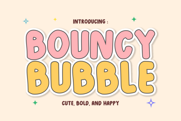 Bouncy Bubble: A Playful Display Font for Engaging Editorial Design