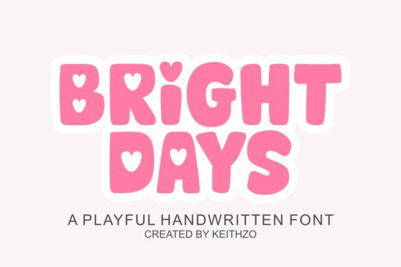 Bright Days: A Handwritten Display Font for Joyful Editorial Design