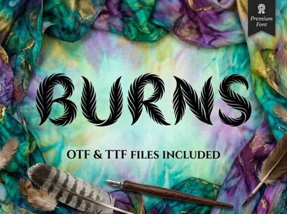 Burns: The Organic Display Typeface for Modern Web Design