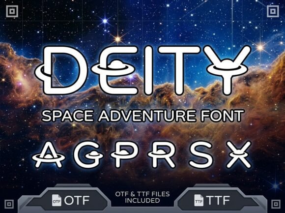 Deity: The Space Adventure Font for High-Impact Campaigns