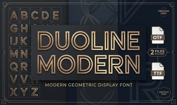 Duoline Modern: The Premium Display Typeface for Bold Campaigns