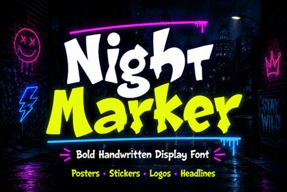 Night Marker: A Bold Display Typeface for Editorial Design