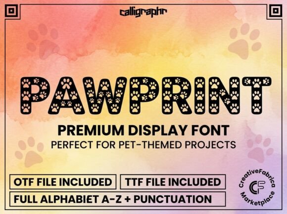 Pawprint: The Ultimate Display Font for Handmade Brands