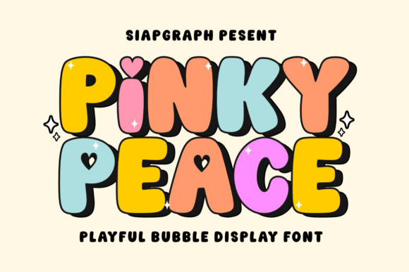 Pinky Peace: The Retro Display Typeface for Handmade Labels and Shop Branding
