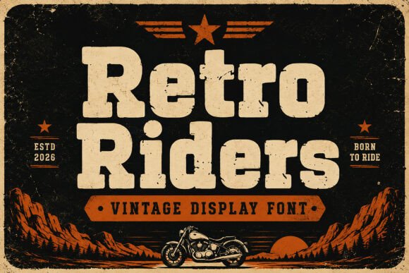 Retro Riders: A Vintage Typeface for Bold Editorial Design