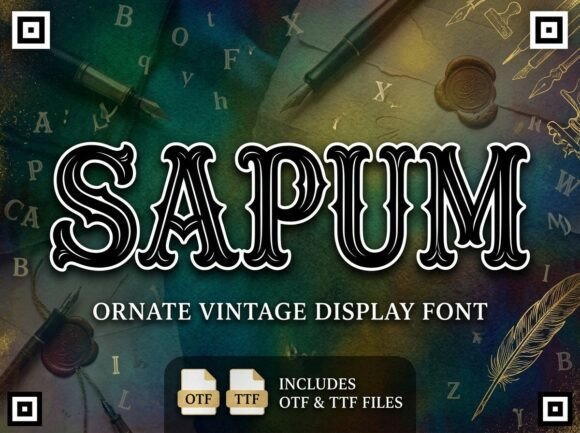 Sapum: A Bold Display Font for Real-World Branding