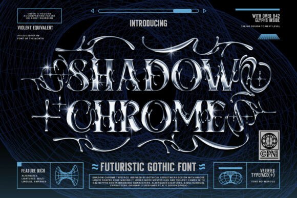 Shadow Chrome: The Bold Typeface for Standout Shop Branding