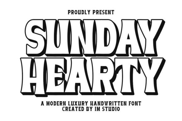 Sunday Hearty: A Retro Display Font for Bold Web Design