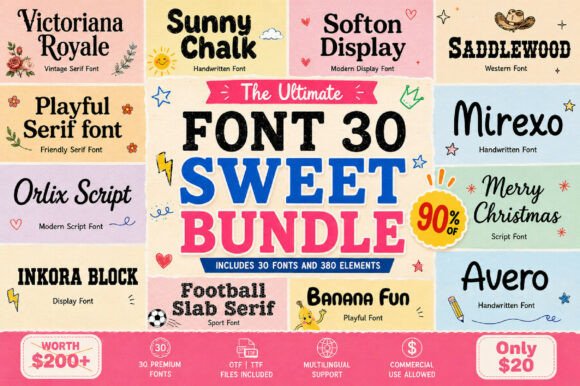 Sweet Mega Bundle: The Display Typeface That Elevates Campaigns
