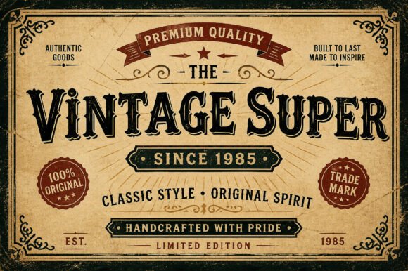 Vintage Super: A Premium Display Font for Modern Web Design