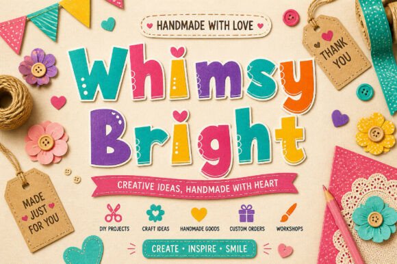 Whimsy Bright: The Perfect Display Font for Handmade Crafts