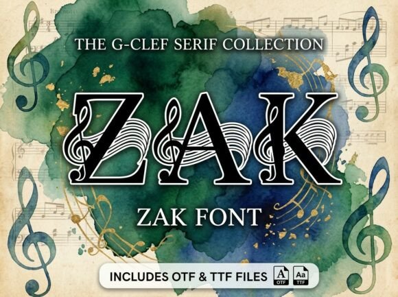 Zak: A Rhythmic Display Typeface for Digital Storytelling